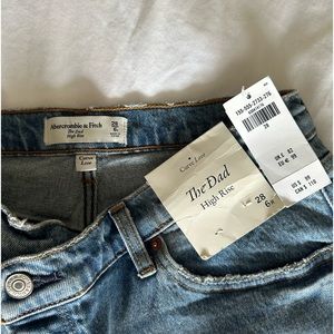 NWT Abercrombie Curve Love Dad Jeans